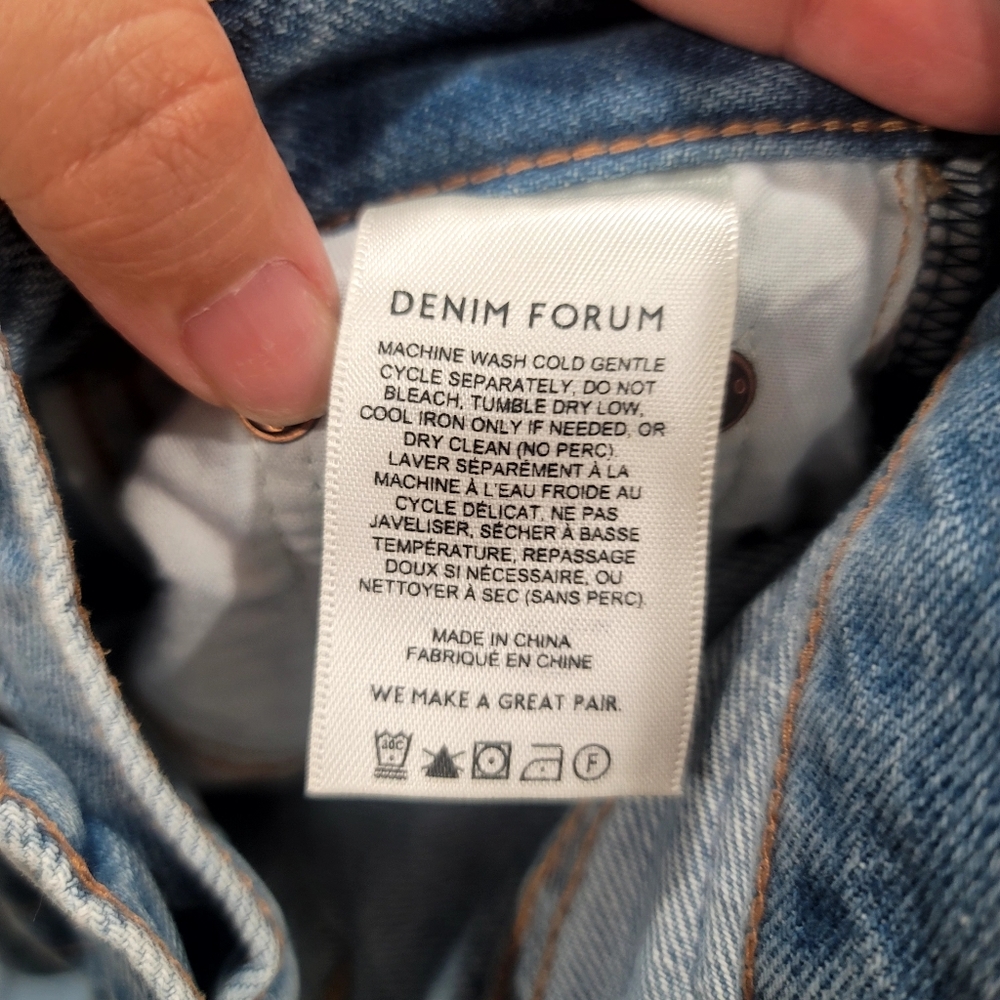 ​Aritzia Denim Forum The Farrah Hi-Rise Wide Leg Jeans Ozone Bleu 23 - Picture 8 of 17